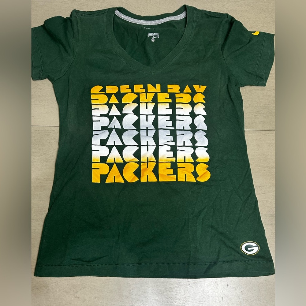 Nike NFL Green Bay Packers‎ Football Womens T-Shirt Activewear Training Size Med